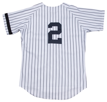 1996 Derek Jeter Signed & "ROY 96" Inscribed New York Yankees Pro Model Home Jersey (JSA)